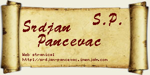 Srđan Pančevac vizit kartica